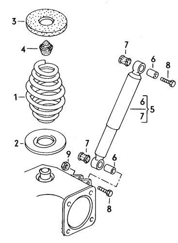 go westy parts t2 shock mount bracket rear|gowesty parts catalog.